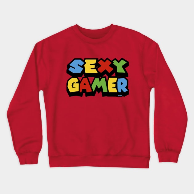 Sexy Gamer Crewneck Sweatshirt by Andriu